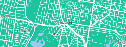 Map showing the location of Sydney Waterproofing in Kingsford, NSW 2032