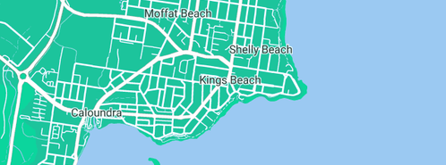 Map showing the location of Bio Hazard Cleaning Brisbane in Kings Beach, QLD 4551