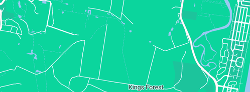 Map showing the location of Tim The Tiler in Kings Forest, NSW 2487