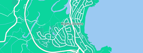 Map showing the location of Kiama Mini Coach Charters in Kiama Downs, NSW 2533