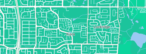 Map showing the location of EGPA Conditioning in Kiara, WA 6054