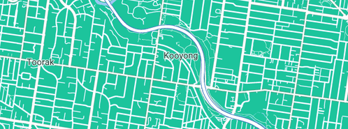 Map showing the location of Kooyong Newsagency/Post Office in Kooyong, VIC 3144