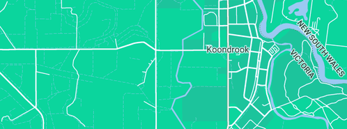 Map showing the location of Frankling Custom Feeds in Koondrook, VIC 3580