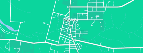 Map showing the location of Pascoe Hudson Broom & Blythe Pty Ltd CPA's in Kojonup, WA 6395