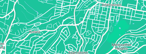 Map showing the location of Adamstown Cleaning Service in Kotara Fair, NSW 2289