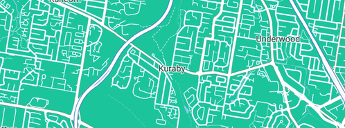 Map showing the location of The Painting Shed in Kuraby, QLD 4112