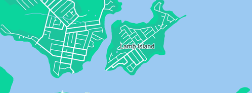 Map showing the location of Bulwinkel Farm in Lamb Island, QLD 4184