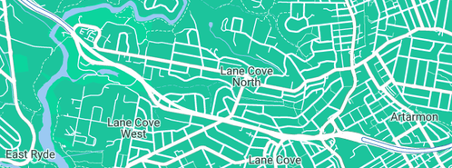 Map showing the location of Painting Contractors Lane Cove in Lane Cove North, NSW 2066