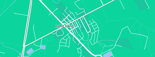 Map showing the location of Bendigo Bank Lang Lang in Lang Lang, VIC 3984