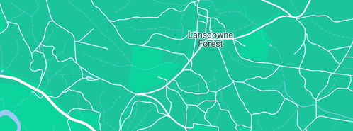 Map showing the location of Newbys lookout in Lansdowne Forest, NSW 2430