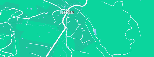 Map showing the location of Roller Shutter Lachlan in Lachlan, TAS 7140