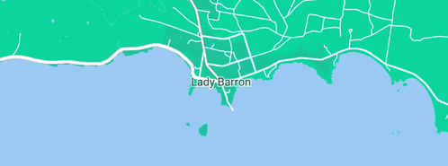 Map showing the location of Furneaux Aquaculture Pty Ltd in Lady Barron, TAS 7255