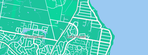 Map showing the location of Lakehaven Retravision in Lake Haven, NSW 2263
