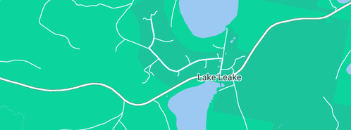 Map showing the location of Lake Yalleena Holiday Cabins in Lake Leake, TAS 7210