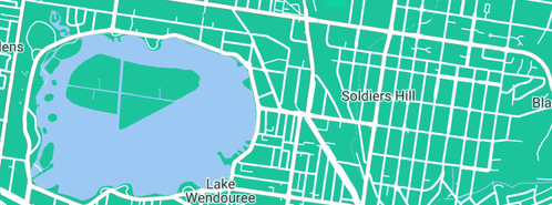 Map showing the location of Plumbers Ballarat in Lake Wendouree, VIC 3350