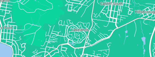 Map showing the location of Around Again in Lakelands, NSW 2282