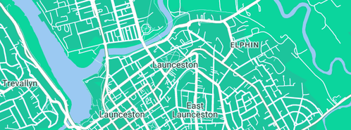 Map showing the location of Adams Building design in Launceston, TAS 7250