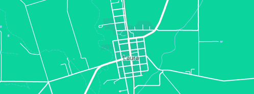 Map showing the location of Laura Folk Fair, Inc in Laura, SA 5480