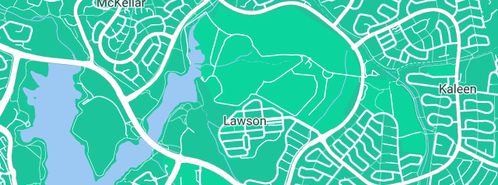 Map showing the location of Annecto Mawson in Lawson, ACT 2617