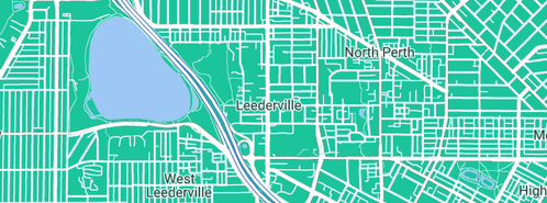 Map showing the location of A2Z Simons Reticulation in Leederville, WA 6007