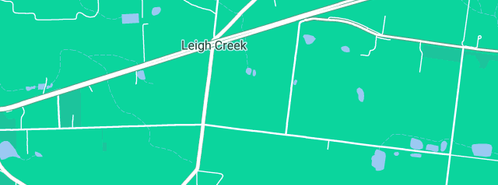 Map showing the location of Training By Design in Leigh Creek, VIC 3352