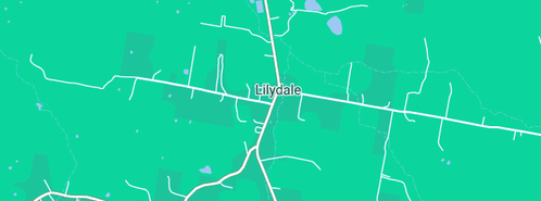 Map showing the location of Lilydale Newsagency & General Store in Lilydale, TAS 7268