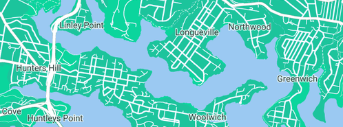 Map showing the location of Ampol in Longueville, NSW 2066