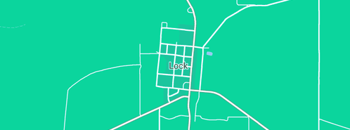 Map showing the location of Lock Post Office in Lock, SA 5633