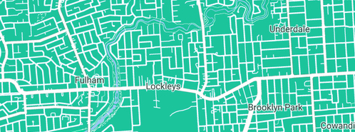 Map showing the location of Lockleys Crash Repairs in Lockleys, SA 5032