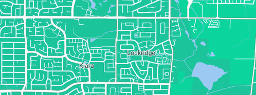 Map showing the location of Catholic Church in Lockridge, WA 6054