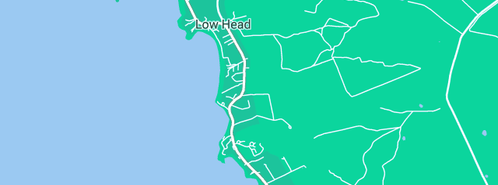 Map showing the location of East Beach in Low Head, TAS 7253