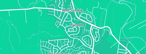Map showing the location of Bathurst and District Property Maintenance in Llanarth, NSW 2795