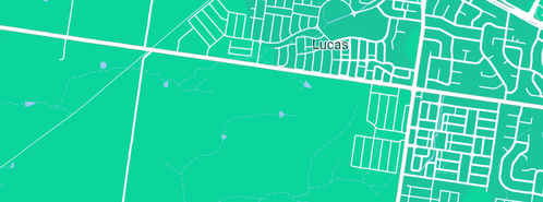 Map showing the location of Poolwerx Ballarat in Lucas, VIC 3350