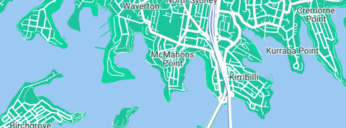 Map showing the location of New Film Media in Mcmahons Point, NSW 2060
