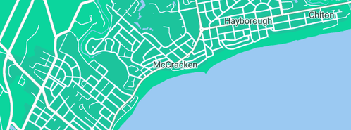 Map showing the location of Southern Breeze Cleaning Service in Mccracken, SA 5211