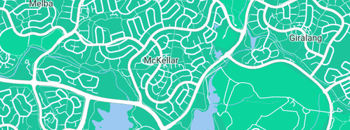 Map showing the location of Brazilian Queen in Mckellar, ACT 2617