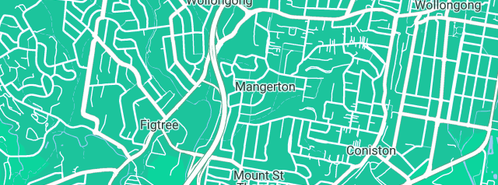 Map showing the location of Aquarius Surveys in Mangerton, NSW 2500
