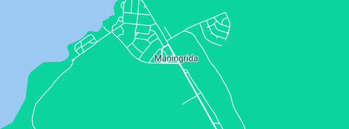 Map showing the location of Qantas Freight Domestic Terminal Maningrida in Maningrida, NT 822