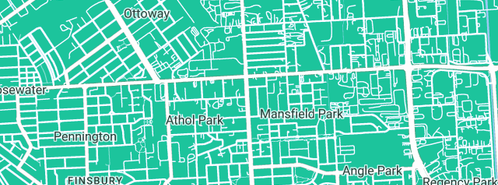 Map showing the location of Print SA in Mansfield Park, SA 5012