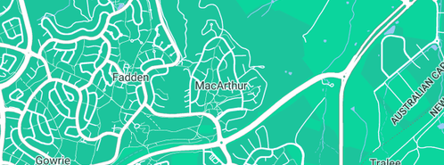 Map showing the location of Infinite Lights and Sounds in Macarthur, ACT 2904