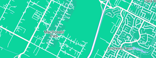 Map showing the location of Adelaide's Finest Chips in Macdonald Park, SA 5121