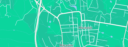 Map showing the location of Lawson Lodge in Macedon, VIC 3440