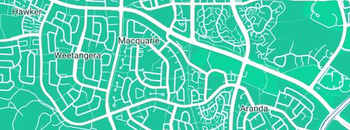 Map showing the location of Covered In Chocolate in Macquarie, ACT 2614