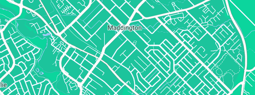 Map showing the location of WA Pennant & Flag Displays in Maddington, WA 6109
