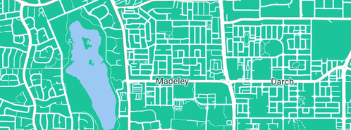 Map showing the location of Olympic Kingsway Sports Club in Madeley, WA 6065