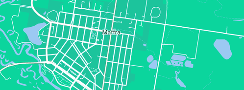 Map showing the location of Lister Powered Generators in Maffra, VIC 3860