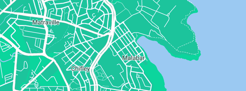 Map showing the location of Malabar Public School in Malabar, NSW 2036