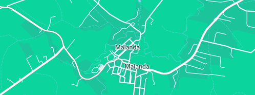 Map showing the location of Bainbridge Island Pottery in Malanda, QLD 4885