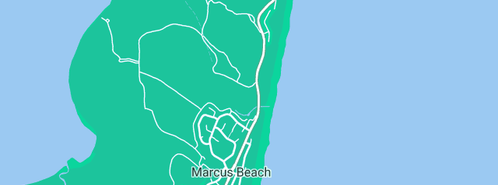 Map showing the location of Coastline Water Bores in Marcus Beach, QLD 4573