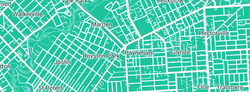 Map showing the location of Robyn Desktop Publishing in Marden, SA 5070